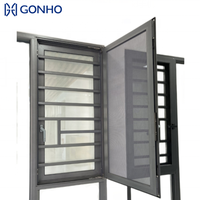 GONHO Fenêtre anti-ouragan de taille personnalisée Fenêtre à battant à économie d'énergie Fenêtres en profilé d'aluminium