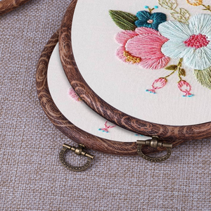 Embroidery Frame ,Cross Stitch Hoop Ring, Imitated Wood Display Frame-Circle and Oval Embroidery Hoops <b>Set</b> - Product Image 4