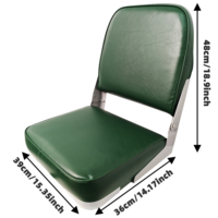 Siège de bateau pliable vert foncé, imperméable, siège de capitaine marin, siège de bateau pliable économique pour petit bateau de pêche