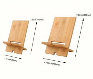 Soporte de Escritorio para Teléfono Celular de Bambú Ecológico Tradicional con Logotipo Personalizado - Product Image 2