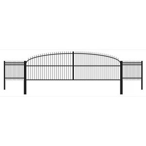 Toptan toz kaplı ferforje boru çit Anti pas galvanizli çelik çit - Product Image 5