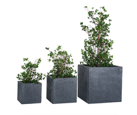 Pots et jardinières classiques nordiques en fibre de verre pour la maison, le jardin, le sol et les centres commerciaux - Emballage carton durable et écologique
