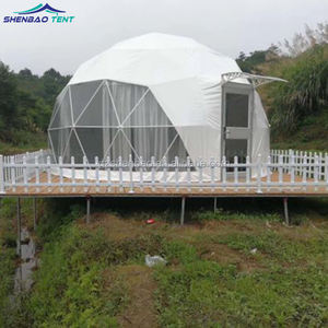 Hotel di lusso campeggio casa prefabbricata impermeabile Glamping cupola geodetica casa all'aperto tende piccola casa per la vendita - Product Image 6