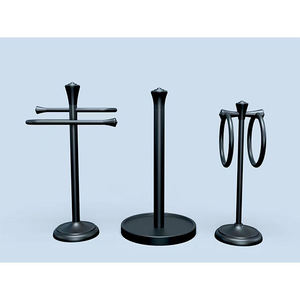 Accessoires sanitaires en acier inoxydable peint en noir <span class=keywords><strong>de</strong></span> haute qualité, <span class=keywords><strong>porte</strong></span>-serviettes et <span class=keywords><strong>porte</strong></span>-papier toilette pour salle <span class=keywords><strong>de</strong></span> bain, barre <span class=keywords><strong>de</strong></span> <span class=keywords><strong>douche</strong></span> - Product Image 3