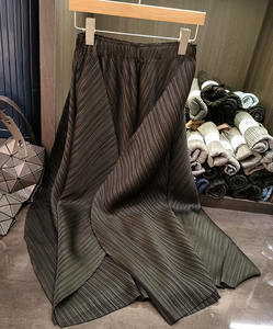 Miyake - Vestido de Verano para Mujer, Estilo Vintage, Plisado, Versátil, Cintura Natural Elástica, Color Sólido, Holgado, Estilizador, Ecológico, Antiestático - Product Image 2