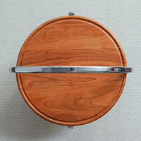 Table basse pliable à roulettes avec plateau en bois de caoutchouc de qualité AA et structure en acier inoxydable pour salon, chambre, petit espace, restaurant