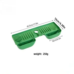 Protection anti-éclaboussures en silicone pour évier, tapis imperméable et anti-moisissure, support de rangement pour éponges, plaque de drainage et d'organisation pour cuisine - Product Image 6