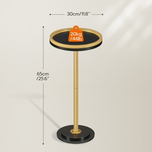 Wholesale <strong>Small</strong> Round Iron Side <strong>Table</strong> Black Gold Coffee <strong>Drink</strong> Martini <strong>Table</strong> for Modern Living Room for <strong>Small</strong> Spaces - Product Image 2