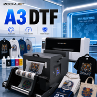 Printer DTF Ukuran A3 Berkualitas Tinggi 30cm Double Print Heads I3200 Xp600 Dengan Shaker