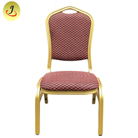Chaise de banquet d'extérieur empilable en aluminium de style moderne, finition thermolaquée, prix usine, pour événements hôteliers
