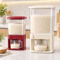 Distributeur de riz à gravité compact pour espaces restreints, 6 kg, 11 kg, conteneur de stockage hermétique pour céréales, grains et farine avec tasse doseuse pour la cuisine
