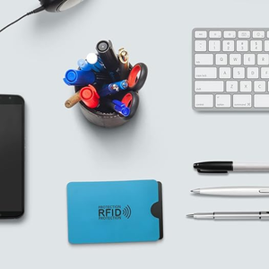 Housse en PU avec logo personnalisé, porte-cartes bancaires, protection anti-RFID sur papier cuivre et feuille d'aluminium, pour <span class=keywords><strong>carte</strong></span> de crédit et d'identité - Product Image 6