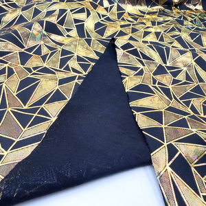 Tissu métallique effet verre brisé, impression personnalisée en feuille, 95% polyester, 5% élasthanne, pour vêtements de danse de mariage en extérieur - Product Image 2