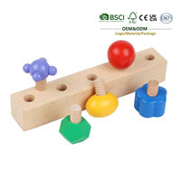 Jouets Montessori en bois JET, vis Montessori, reconnaissance des formes, motricité fine, écrous en bois, jouets éducatifs pour enfants