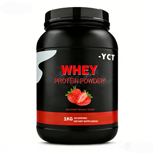 OEM Gold Coast 1kg de poudre d'isolat de protéine de lactosérum pour hommes, supplément de fitness à saveur fraise pour le renforcement musculaire efficace pour les adultes - Product Image 1