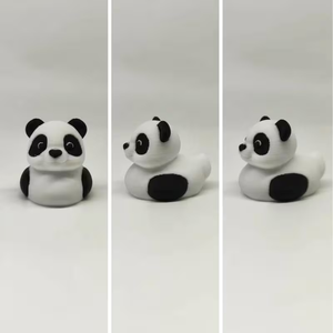 Ornements mignons en forme de panda et de canard imprimés en 3D, accessoires de collection charmants, décorations de table – Statues d'animaux en plastique durable - Product Image 5