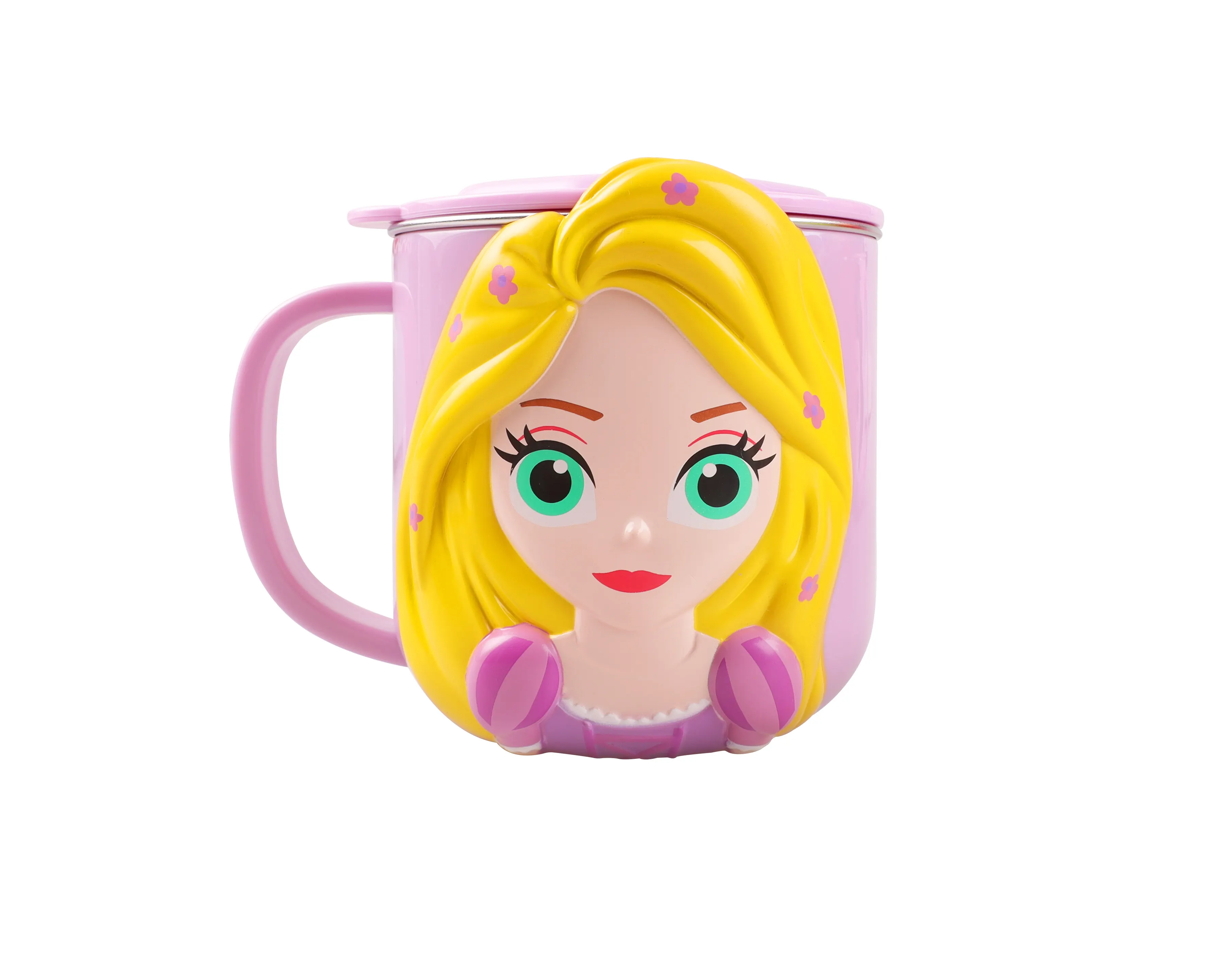 Disney Cartoon Children water cup 3D Stainless Steel Molding Cup Rapunzel 3D Modeling Cup