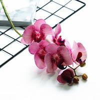 Y-H085 Nouvelle arrivée latex orchidées artificielles 6 tête arrangement Artificiel blanc gris noir Fleurs D'orchidées