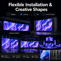Pantalla LED para Eventos P3.91, Pantalla LED de Alquiler para Interiores de 500x500mm, 7680Hz, Video Wall para Presentaciones, Desfiles de Moda