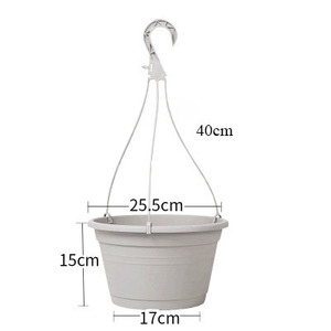 Maceta colgante duradera para jardín a precio al por mayor, <span class=keywords><strong>macetas</strong></span> colgantes <span class=keywords><strong>bonitas</strong></span> negras, Kits <span class=keywords><strong>de</strong></span> plástico, <span class=keywords><strong>macetas</strong></span> colgantes - Product Image 1