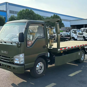 Camion de remorquage à plateau coulissant hydraulique 3 tonnes, couleur <span class=keywords><strong>vert</strong></span> olive, avec carrosserie de dépanneuse plate, adapté aux acheteurs pour châssis léger ISUZU - Product Image 1