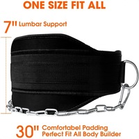Ceinture de soutien lombaire rembourrée avec logo personnalisé et chaîne en acier pour tractions, squats et entraînement de musculation en salle de sport – Vente en gros