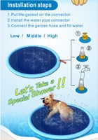 Meilleur tapis aquatique gonflable antidérapant pour enfants et chiens, jeux aquatiques amusants pour l'été en plein air