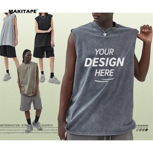 DQ712 Hangu Débardeur Stringer Homme Grande Taille, Mode Urbaine, Tricoté 100% Coton Écologique, Séchage Rapide, Respirant, Style Vintage - Product Image 1