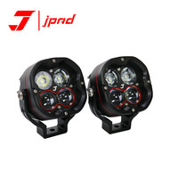 Phare LED avant de moto en aluminium de haute qualité, haute luminosité, étanche, avec télécommande sans fil, 4 lentilles, auxiliaire