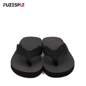 Chanclas Negras Sólidas para <span class=keywords><strong>Hombre</strong></span>, Correa Tejida Resistente, Suela Antideslizante de EVA, Ligeras, Chanclas de Playa Casuales para Verano - Product Image 5