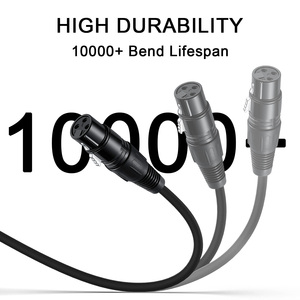 Factory OEM Conector hembra de 3,5mm a <span class=keywords><strong>doble</strong></span> <span class=keywords><strong>Cable</strong></span> estéreo XLR hembra de 3 pines Dual Xlr a 3,5 MM TRS Adaptador de <span class=keywords><strong>cable</strong></span> de micrófono Cables de audio - Product Image 3