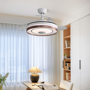 Đèn chùm quạt thông gió de techo Tres aspas con luz 42 inch có thể thu vào quạt trần với ánh sáng và điều khiển từ xa - Product Image 4