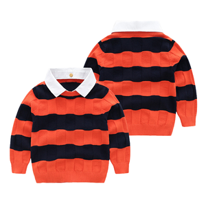 <span class=keywords><strong>Pull</strong></span> décontracté en tissu jersey de style collège pour garçons <span class=keywords><strong>Pull</strong></span> à col rabattu pour enfants avec chemise Mode bébé - Product Image 1