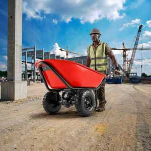 Brouette électrique TAYO EWD260, capacité de charge 260 kg, plateau 100 L, batterie lithium-ion, usage intensif en extérieur - Product Image 1