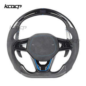 Volante de Carbono con LED para Volkswagen Golf 8 MK8 Passat <span class=keywords><strong>Touareg</strong></span> Tiguan Polo GTD MK7 MK6 <span class=keywords><strong>R</strong></span>-<span class=keywords><strong>Line</strong></span> CC Jetta - Product Image 1