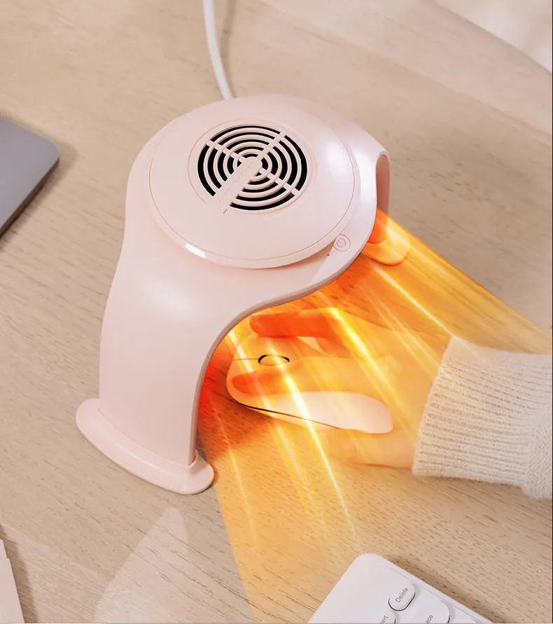 ポータブルミニ小型家庭用Lifegoodsデスクトップ暖かい手のための電気サイレントテーブルファンヒーター