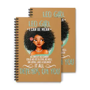 Custom Printed Black Magic Girls A5 Spiral Ruled Paper Writing Note Book Office Diary Notebook
