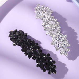 Pince à cheveux <span class=keywords><strong>de</strong></span> luxe scintillante en strass pour femme, <span class=keywords><strong>barrette</strong></span> à cheveux en cristal marquise, élégante épingle à cheveux <span class=keywords><strong>de</strong></span> mariée pour mariage, accessoires <span class=keywords><strong>de</strong></span> fête - Product Image 4
