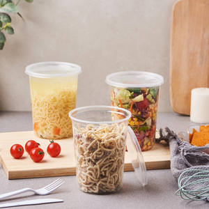 Envase Redondo de Plástico Transparente PP de 16/32 oz para Sopa, Comida para Llevar, Recipiente Desechable con Tapa y Logotipo Personalizado - Product Image 6