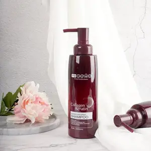 Großhandel natürliches Kollagen Karetin Shampoo Sulfat freies Reparieren von geschädigtem Haar Pflegendes feuchtigkeit spendendes Haars hampoo
