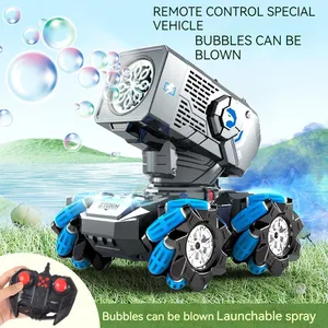 Novidade 2.4G brinquedo com controle remoto modo One-Click Monster Trucks móvel 360 rotação luminosa névoa spray bolha carro Rc