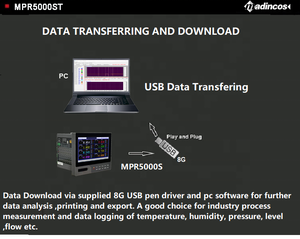 MPR5000SE:7 "layar sentuh Digital Industri 2/4/6 saluran RTD PT100 + pencatat <span class=keywords><strong>Data</strong></span> suhu termokopel dengan USB + RS485 - Product Image 5