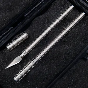 2024 New Aluminum Handle Craft Knife Portable Paper Cutting Tool Knife Hobbies Art Blade Handmade Carving Knife