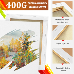 Nghệ sĩ cấp cao cấp kéo dài Khung vải, bông và vải lanh pha trộn trống sơn vải, nguồn cung cấp nghệ thuật cho sơn dầu & Acrylic - Product Image 4