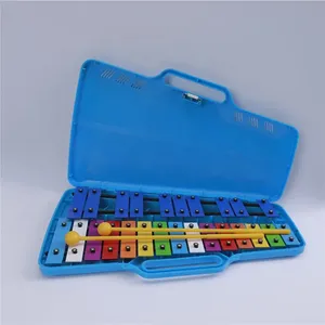 <span class=keywords><strong>Xylophone</strong></span> 25 notes <span class=keywords><strong>chromatique</strong></span> coloré en étui bleu, jouet pour enfants, métallophone - Vente chaude - Product Image 3