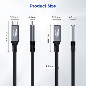 Cable de extensión USB4 <span class=keywords><strong>USB</strong></span> <span class=keywords><strong>C</strong></span> macho a hembra (coaxial)-PD240W 5A Carga rápida 40Gbps Cable de datos de alta velocidad - Product Image 5