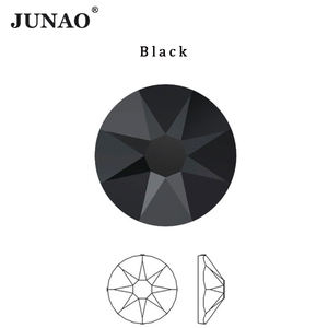 JUNAO Ss6 Ss8 Ss12 Ss16 Ss30 Flatback Stones Non Hot Fix Nail Glass Rhinestone Light Pink 16 Cut Facets Rhinestones - Product Image 4