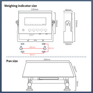 औद्योगिक वाटरप्रूफ डिजिटल डिस्प्ले वजन स्टेनलेस एंटी-जंग जंग धोने योग्य संकेतक डिजिटल वजन स्केल - Product Image 4