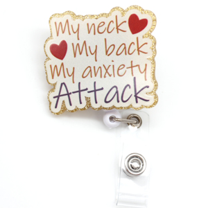 Portacredencial Retráctil de Acrílico con Letra RN con Purpurina y Diseño Personalizado, Serie Médica para Enfermera, Sujetador para Tarjeta de Identificación y <span class=keywords><strong>Nombre</strong></span>, Accesorios para Enfermería - Product Image 5