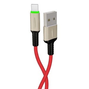 USB C Auto alimentación LED inteligente de aleación de Zinc de trenza Cable de datos para el tipo-C teléfono celular - Product Image 2